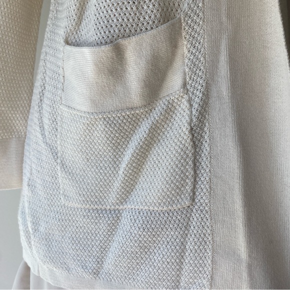 Wilfred Free Silk Cashmere Blend Waffle Knit Open Front Cardigan - XS - Picture 10 of 14